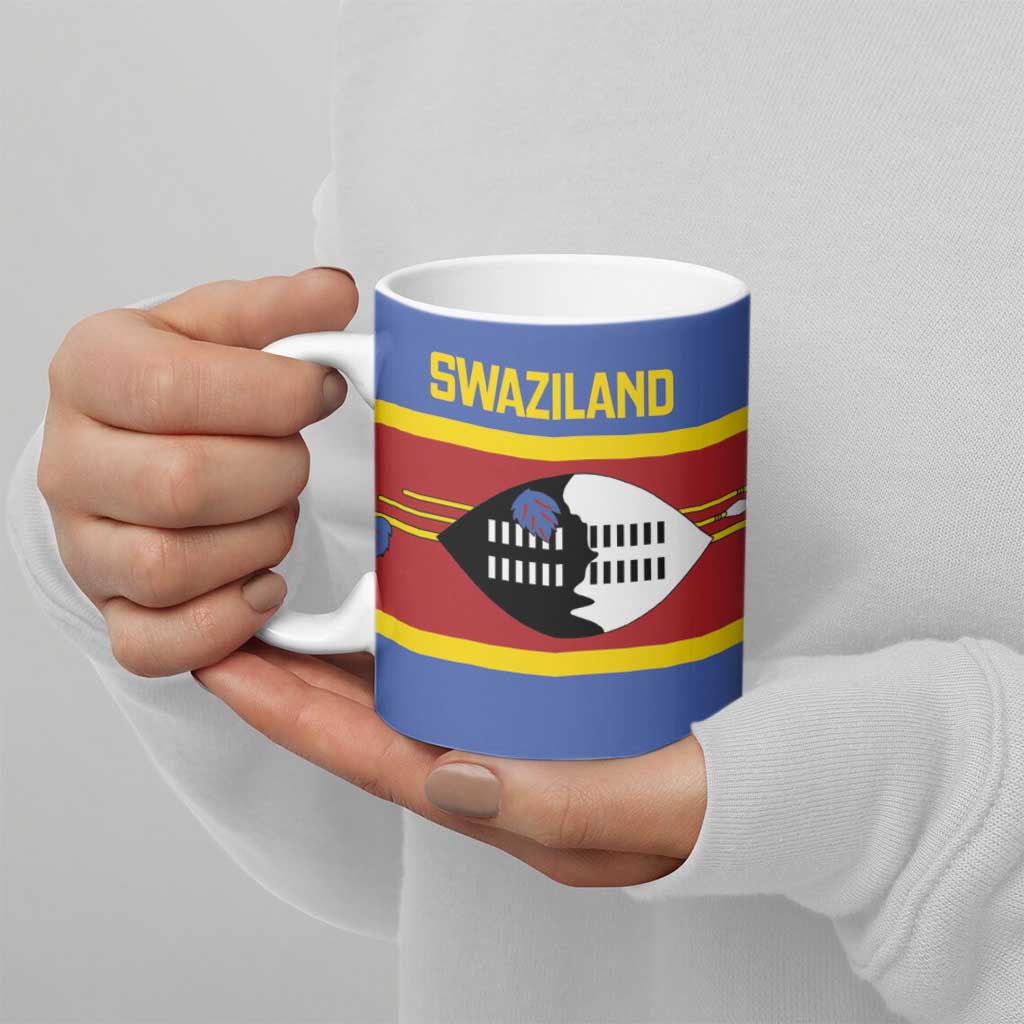 Swaziland Ceramic Mug Siyinqaba Eswatini Flag Style - Wonder Print Shop
