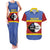 Swaziland Couples Matching Tank Maxi Dress and Hawaiian Shirt Siyinqaba Eswatini Flag Style - Wonder Print Shop