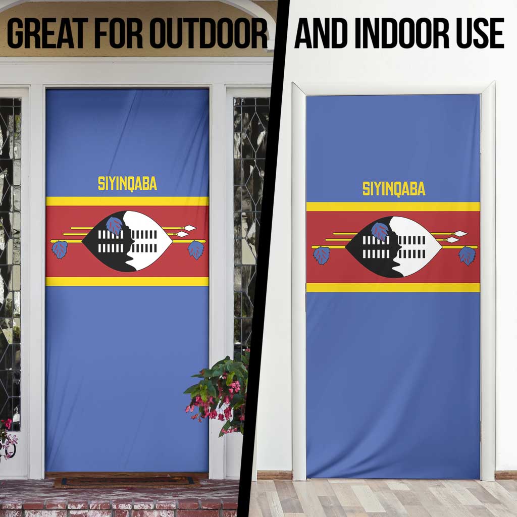 Swaziland Door Cover Siyinqaba Eswatini Flag Style - Wonder Print Shop