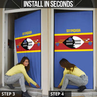 Swaziland Door Cover Siyinqaba Eswatini Flag Style - Wonder Print Shop