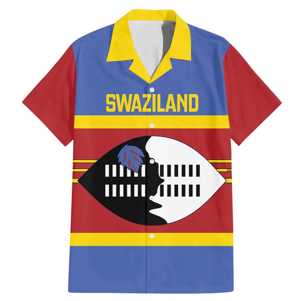 Swaziland Family Matching Mermaid Dress and Hawaiian Shirt Siyinqaba Eswatini Flag Style - Wonder Print Shop