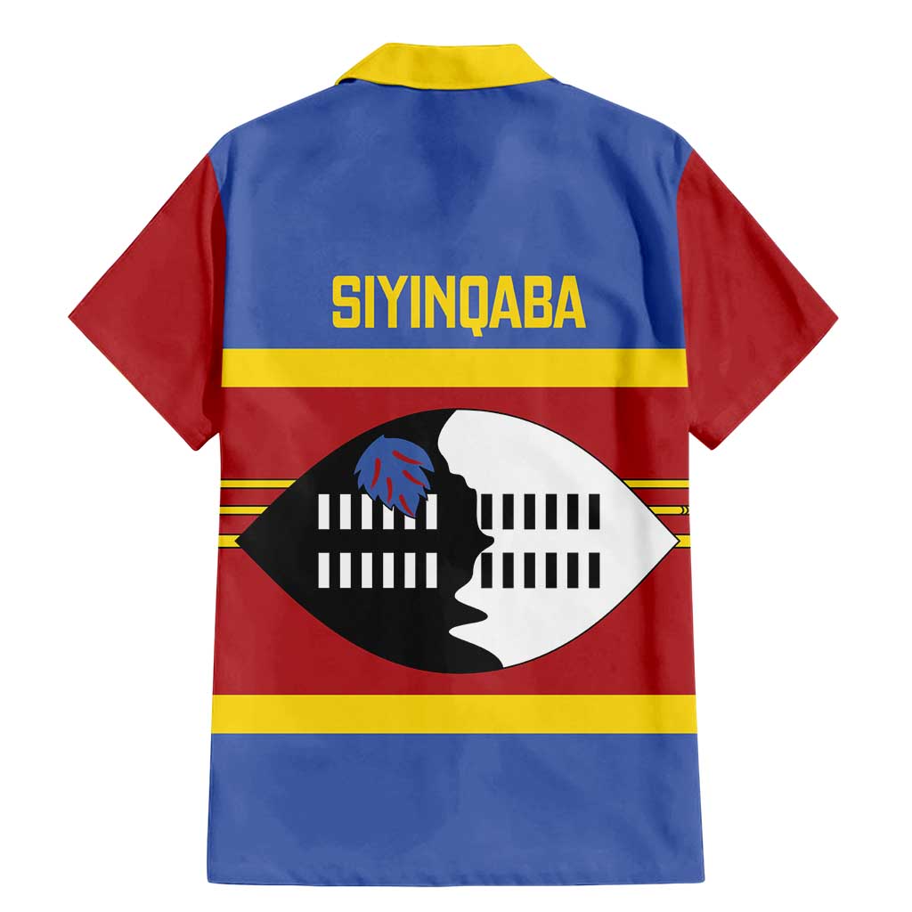 Swaziland Family Matching Mermaid Dress and Hawaiian Shirt Siyinqaba Eswatini Flag Style - Wonder Print Shop