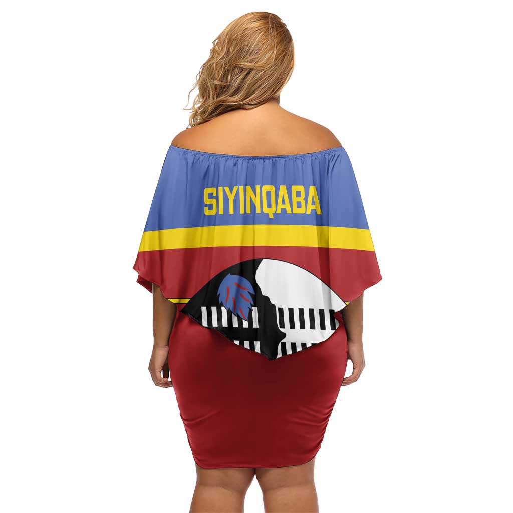 Swaziland Family Matching Off Shoulder Short Dress and Hawaiian Shirt Siyinqaba Eswatini Flag Style - Wonder Print Shop