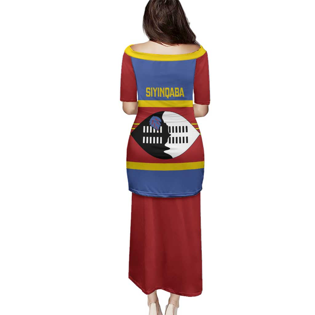 Swaziland Family Matching Puletasi and Hawaiian Shirt Siyinqaba Eswatini Flag Style - Wonder Print Shop