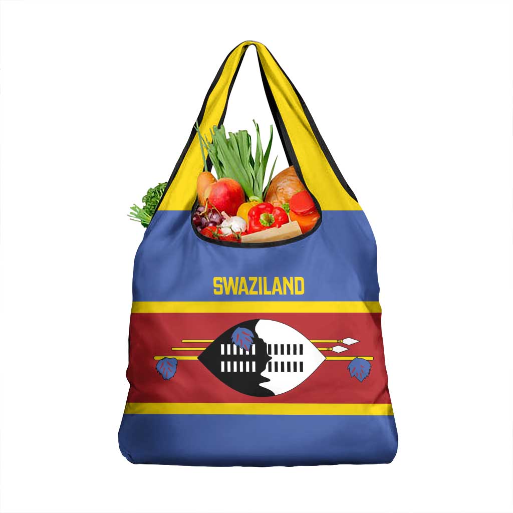 Swaziland Grocery Bag Siyinqaba Eswatini Flag Style - Wonder Print Shop