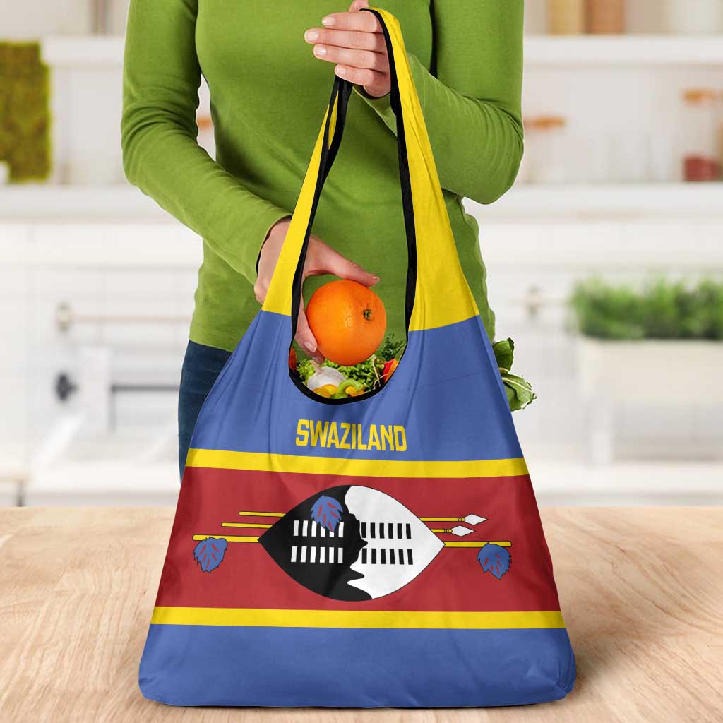 Swaziland Grocery Bag Siyinqaba Eswatini Flag Style - Wonder Print Shop