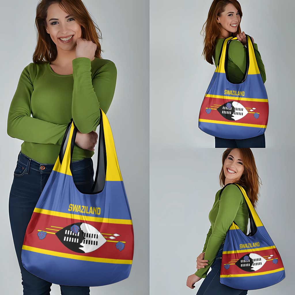 Swaziland Grocery Bag Siyinqaba Eswatini Flag Style - Wonder Print Shop