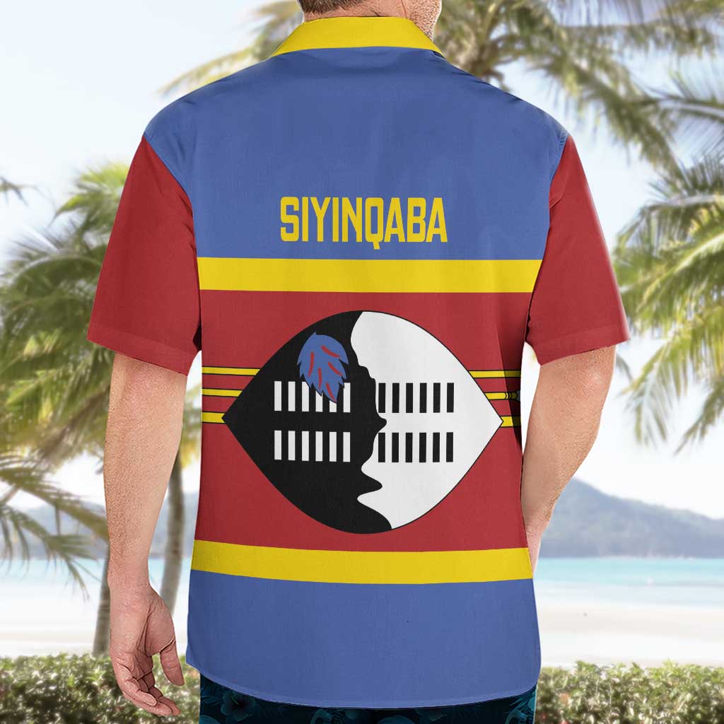 Swaziland Hawaiian Shirt Siyinqaba Eswatini Flag Style - Wonder Print Shop