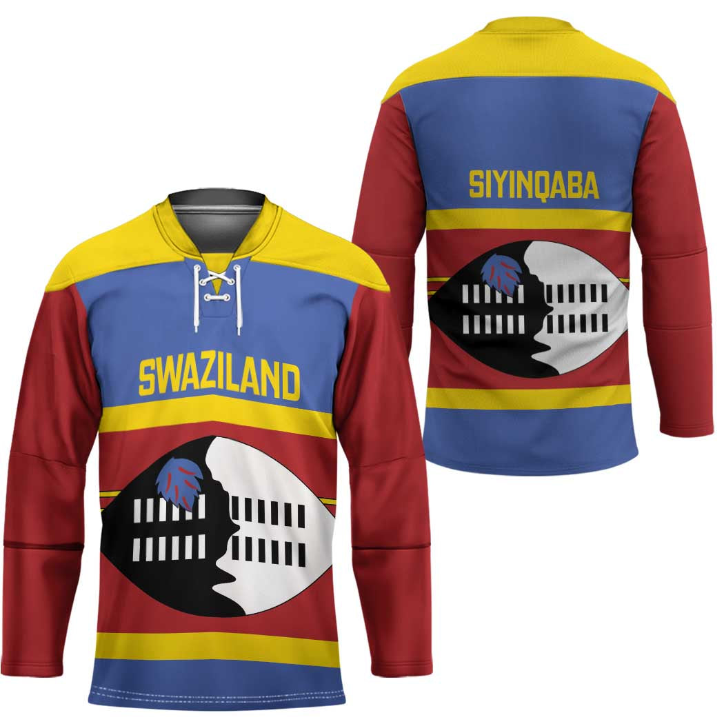 Swaziland Hockey Jersey Siyinqaba Eswatini Flag Style - Wonder Print Shop