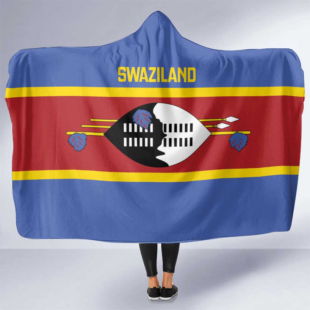 Swaziland Hooded Blanket Siyinqaba Eswatini Flag Style - Wonder Print Shop