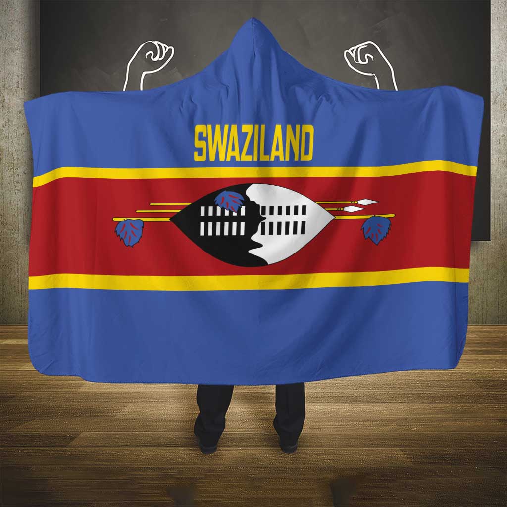 Swaziland Hooded Blanket Siyinqaba Eswatini Flag Style - Wonder Print Shop