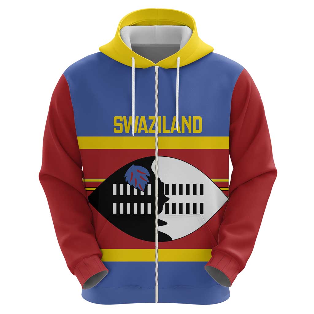 Swaziland Hoodie Siyinqaba Eswatini Flag Style - Wonder Print Shop