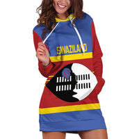 Swaziland Hoodie Dress Siyinqaba Eswatini Flag Style - Wonder Print Shop
