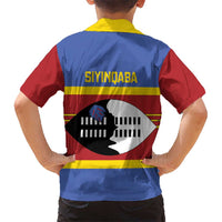 Swaziland Kid Hawaiian Shirt Siyinqaba Eswatini Flag Style - Wonder Print Shop