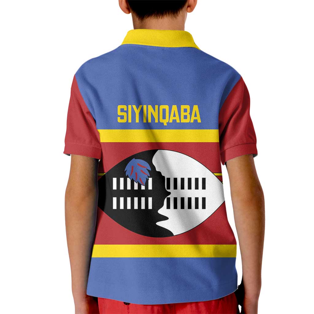 Swaziland Kid Polo Shirt Siyinqaba Eswatini Flag Style - Wonder Print Shop