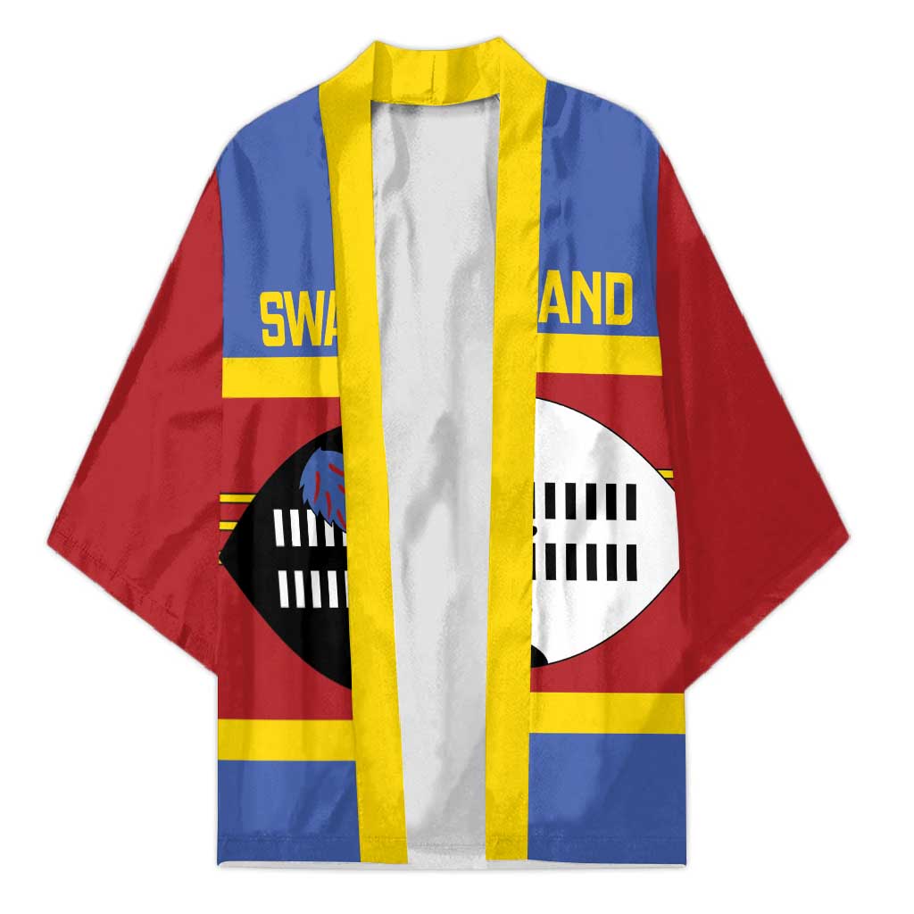 Swaziland Kimono Siyinqaba Eswatini Flag Style - Wonder Print Shop