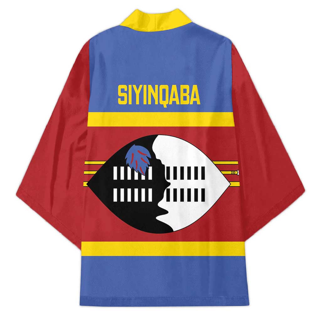 Swaziland Kimono Siyinqaba Eswatini Flag Style - Wonder Print Shop