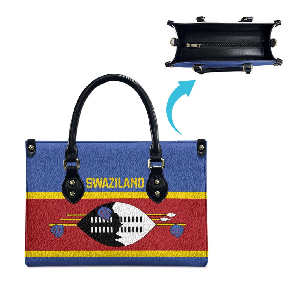 Swaziland Leather Bag Siyinqaba Eswatini Flag Style - Wonder Print Shop