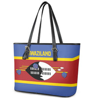 Swaziland Leather Tote Bag Siyinqaba Eswatini Flag Style - Wonder Print Shop