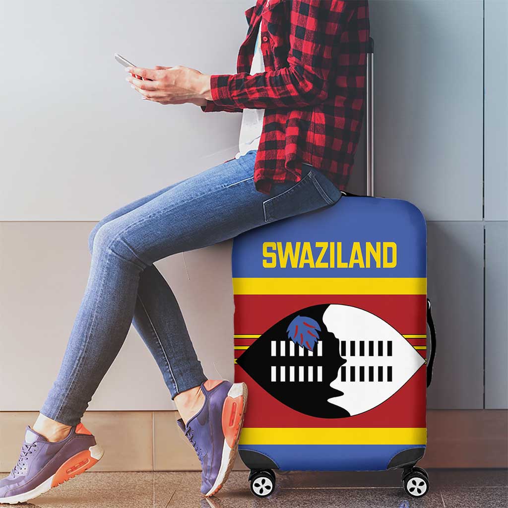 Swaziland Luggage Cover Siyinqaba Eswatini Flag Style - Wonder Print Shop
