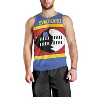 Swaziland Men Tank Top Siyinqaba Eswatini Flag Style - Wonder Print Shop