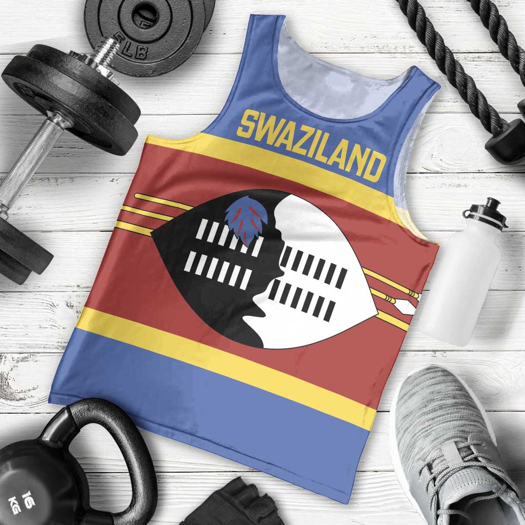 Swaziland Men Tank Top Siyinqaba Eswatini Flag Style - Wonder Print Shop
