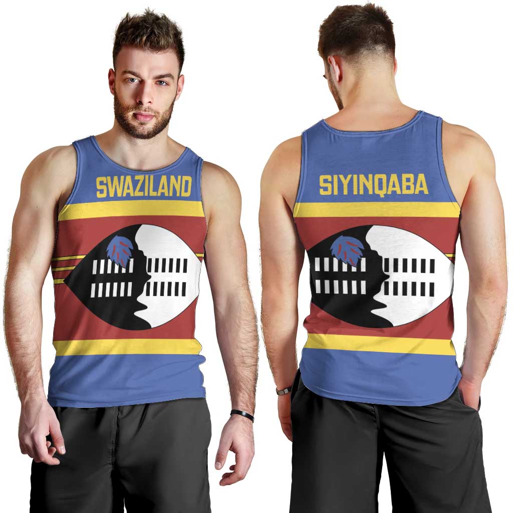 Swaziland Men Tank Top Siyinqaba Eswatini Flag Style - Wonder Print Shop