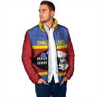 Swaziland Padded Jacket Siyinqaba Eswatini Flag Style - Wonder Print Shop