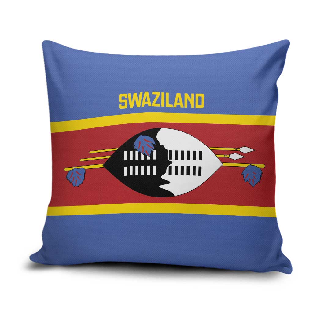 Swaziland Pillow Cover Siyinqaba Eswatini Flag Style - Wonder Print Shop
