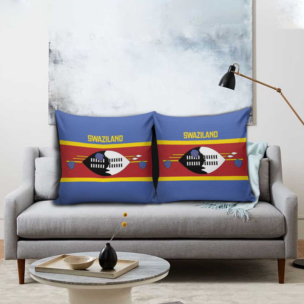 Swaziland Pillow Cover Siyinqaba Eswatini Flag Style - Wonder Print Shop
