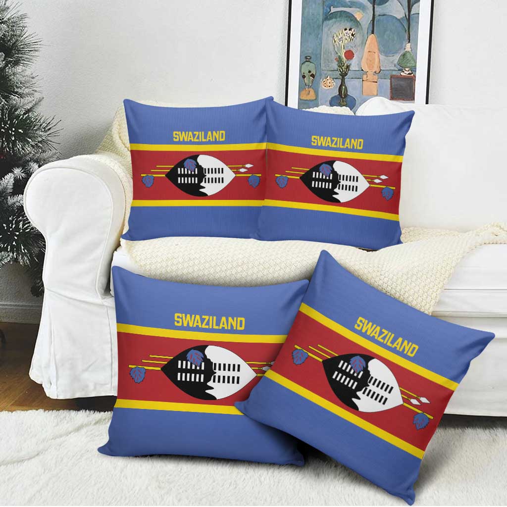 Swaziland Pillow Cover Siyinqaba Eswatini Flag Style - Wonder Print Shop