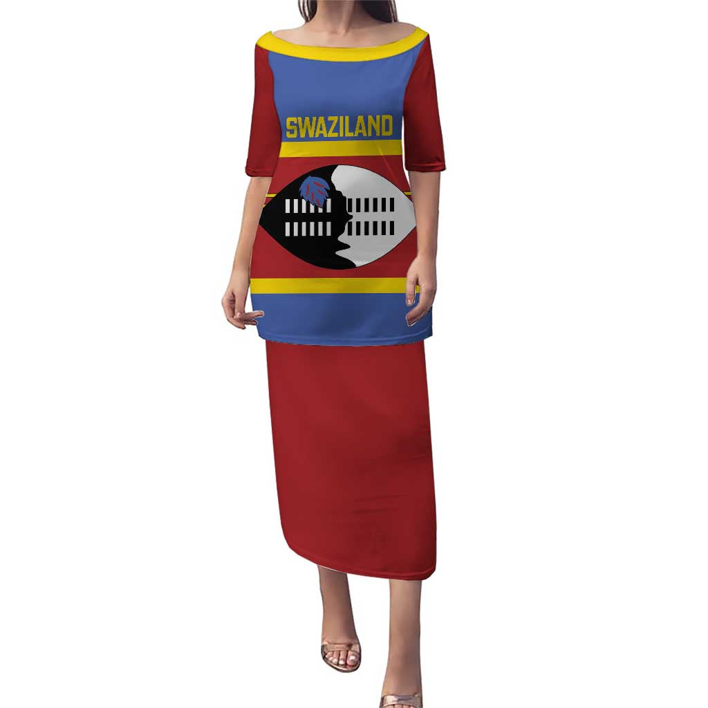 Swaziland Puletasi Siyinqaba Eswatini Flag Style - Wonder Print Shop