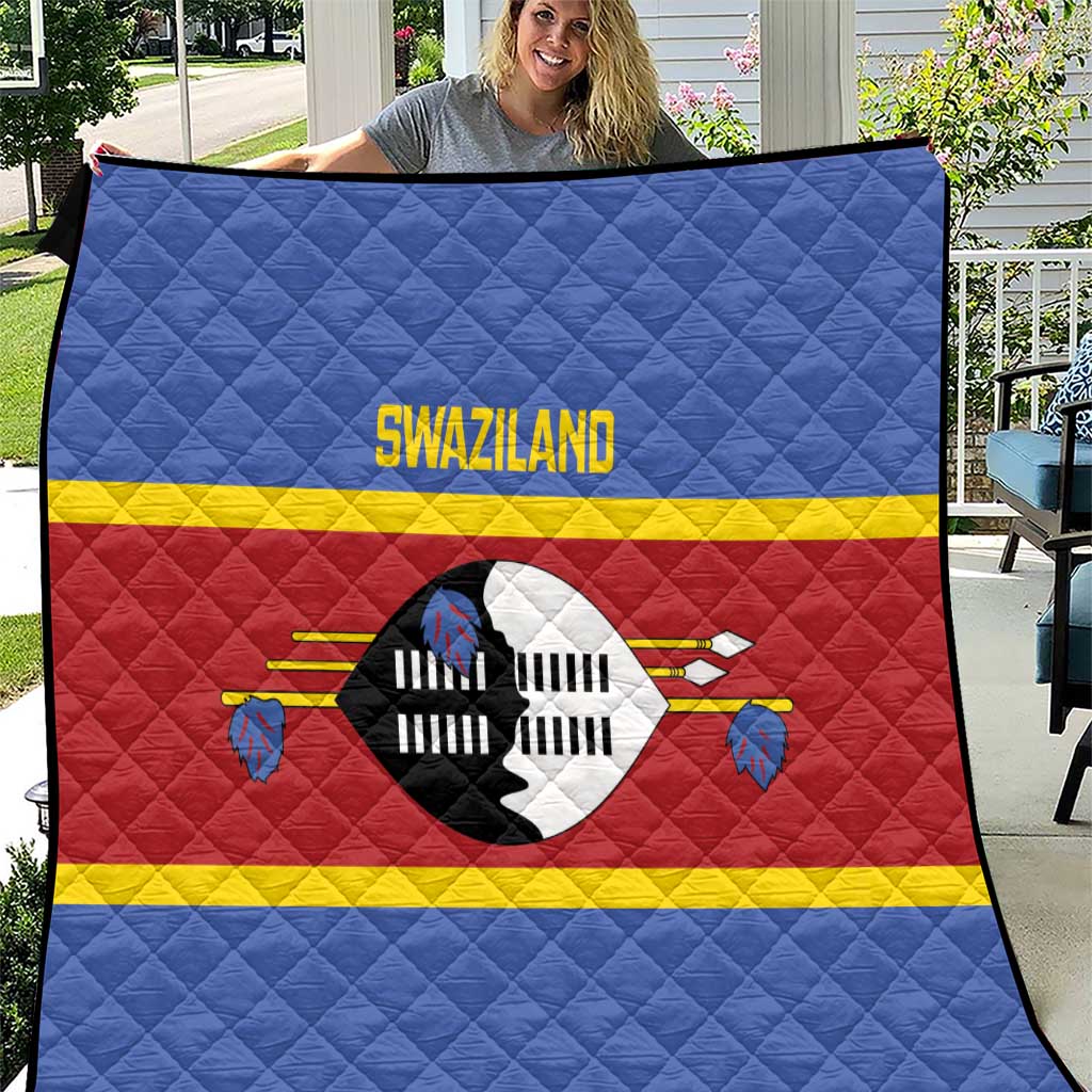 Swaziland Quilt Siyinqaba Eswatini Flag Style - Wonder Print Shop
