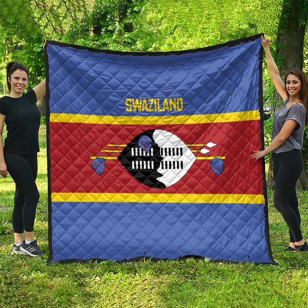 Swaziland Quilt Siyinqaba Eswatini Flag Style - Wonder Print Shop