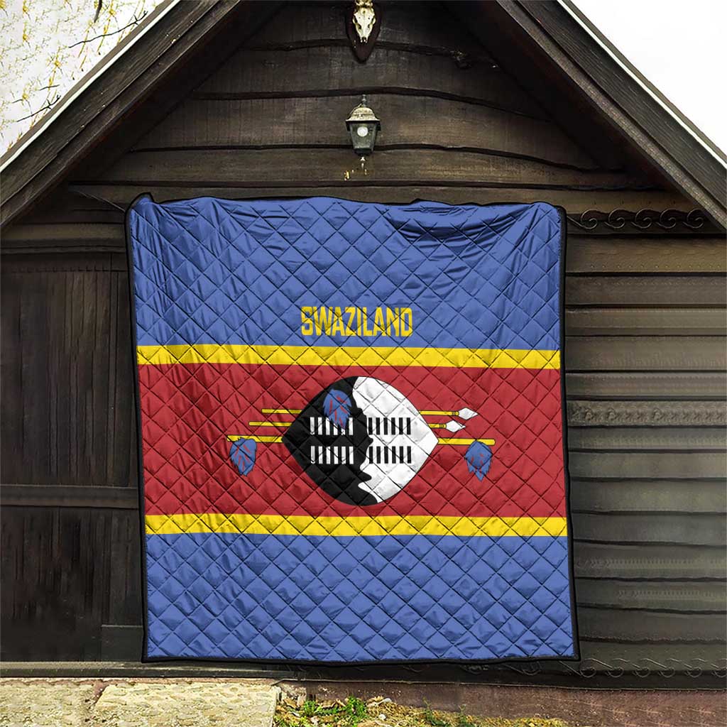 Swaziland Quilt Siyinqaba Eswatini Flag Style - Wonder Print Shop