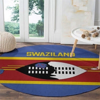Swaziland Round Carpet Siyinqaba Eswatini Flag Style - Wonder Print Shop