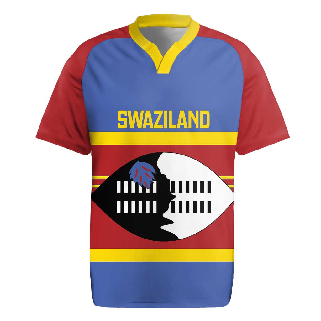 Swaziland Rugby Jersey Siyinqaba Eswatini Flag Style - Wonder Print Shop