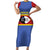 Swaziland Short Sleeve Bodycon Dress Siyinqaba Eswatini Flag Style - Wonder Print Shop