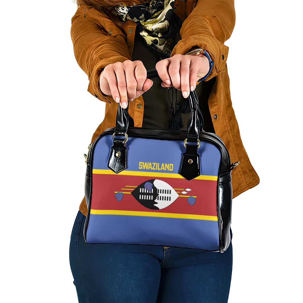 Swaziland Shoulder Handbag Siyinqaba Eswatini Flag Style - Wonder Print Shop