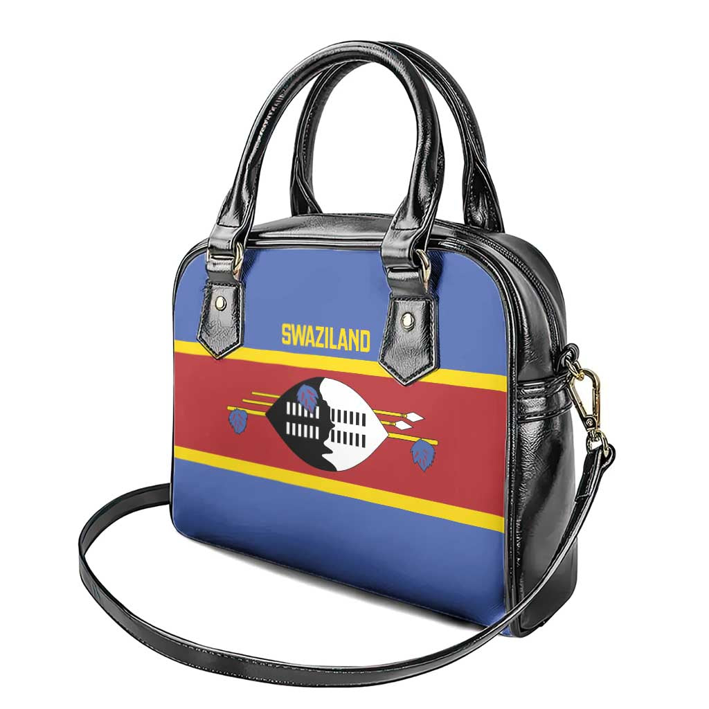 Swaziland Shoulder Handbag Siyinqaba Eswatini Flag Style - Wonder Print Shop