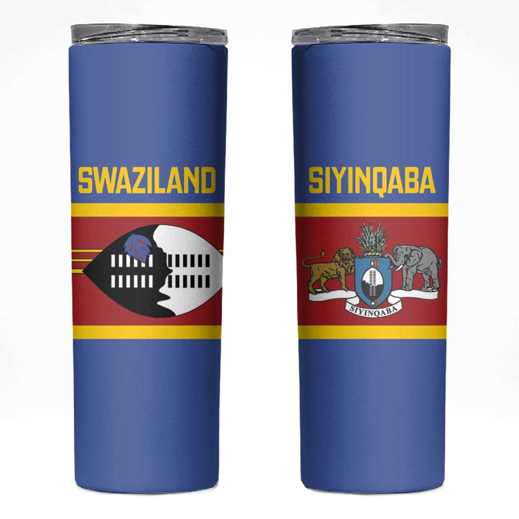 Swaziland Skinny Tumbler Siyinqaba Eswatini Flag Style - Wonder Print Shop