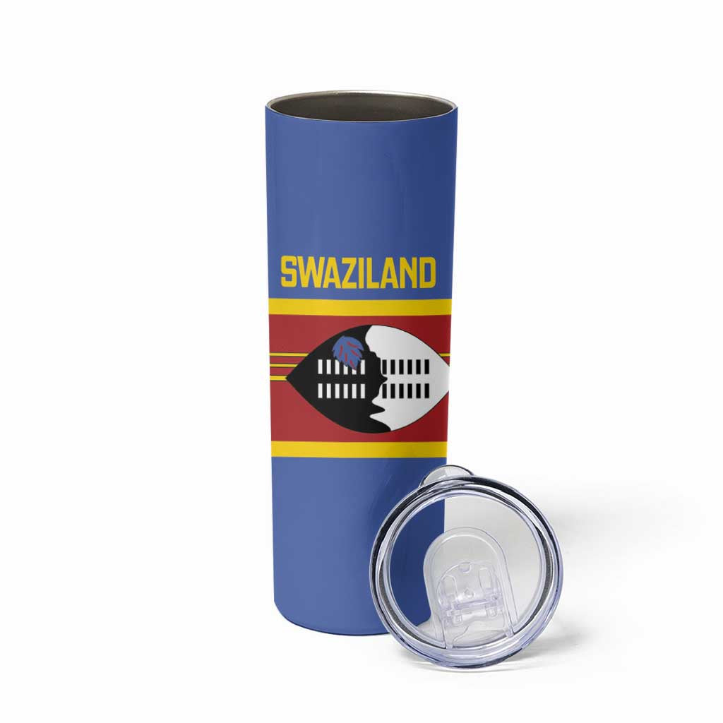 Swaziland Skinny Tumbler Siyinqaba Eswatini Flag Style - Wonder Print Shop