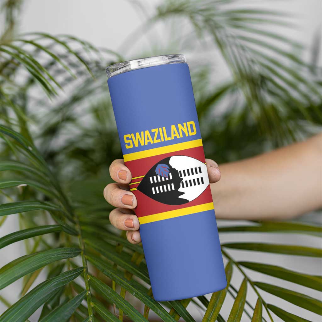 Swaziland Skinny Tumbler Siyinqaba Eswatini Flag Style - Wonder Print Shop