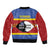 Swaziland Sleeve Zip Bomber Jacket Siyinqaba Eswatini Flag Style - Wonder Print Shop