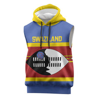 Swaziland Sleeveless Hoodie Siyinqaba Eswatini Flag Style - Wonder Print Shop