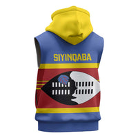 Swaziland Sleeveless Zip Hoodie Siyinqaba Eswatini Flag Style - Wonder Print Shop