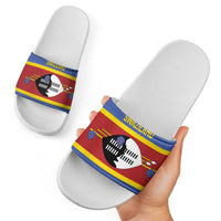 Swaziland Slide Sandals Siyinqaba Eswatini Flag Style - Wonder Print Shop