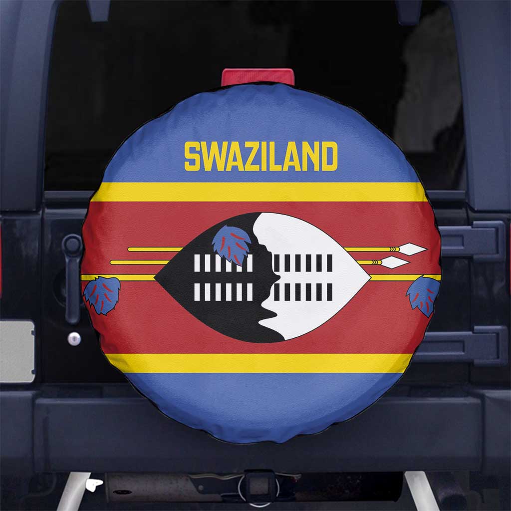 Swaziland Spare Tire Cover Siyinqaba Eswatini Flag Style - Wonder Print Shop