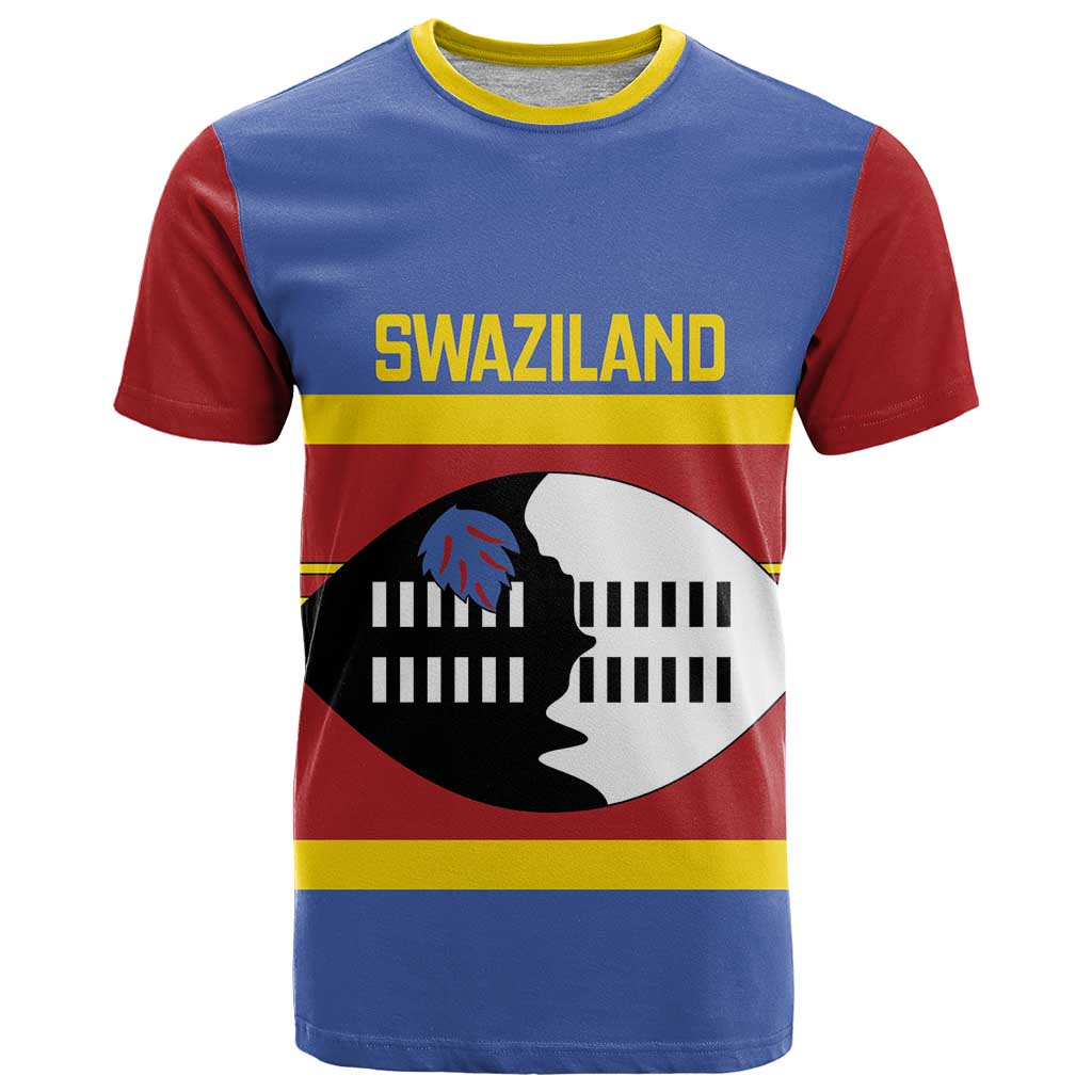 Swaziland T Shirt Siyinqaba Eswatini Flag Style - Wonder Print Shop