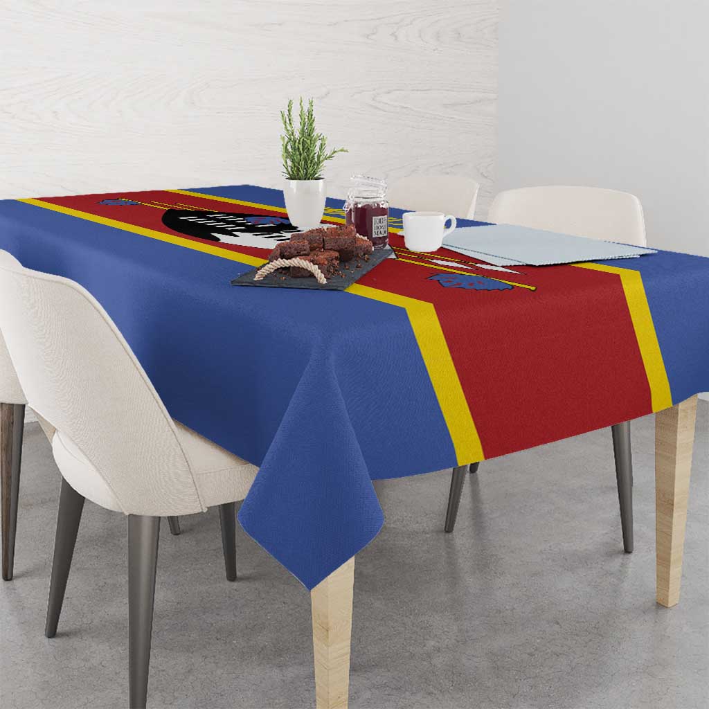 Swaziland Tablecloth Siyinqaba Eswatini Flag Style - Wonder Print Shop